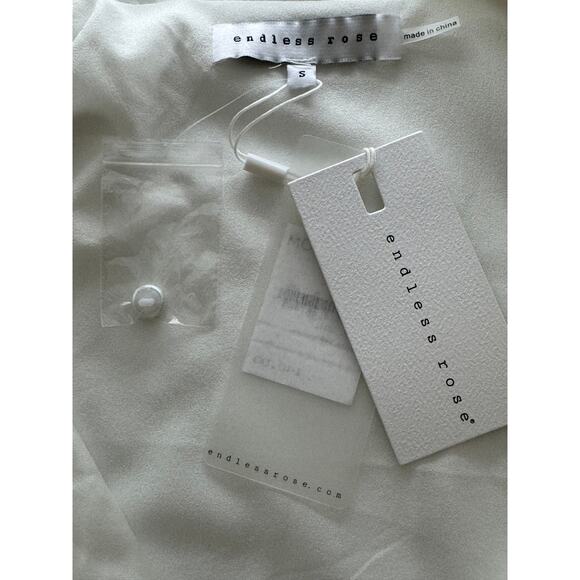 New ~  ENDLESS ROSE ~ Satin Mini Dress Size S Stunning ~ ANTHROPOLOGIE - Picture 7 of 12